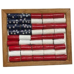 Handcrafted Patriotic American Flag Wall Art